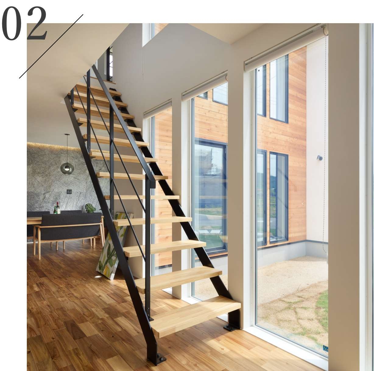 02 L字型を活かした光庭