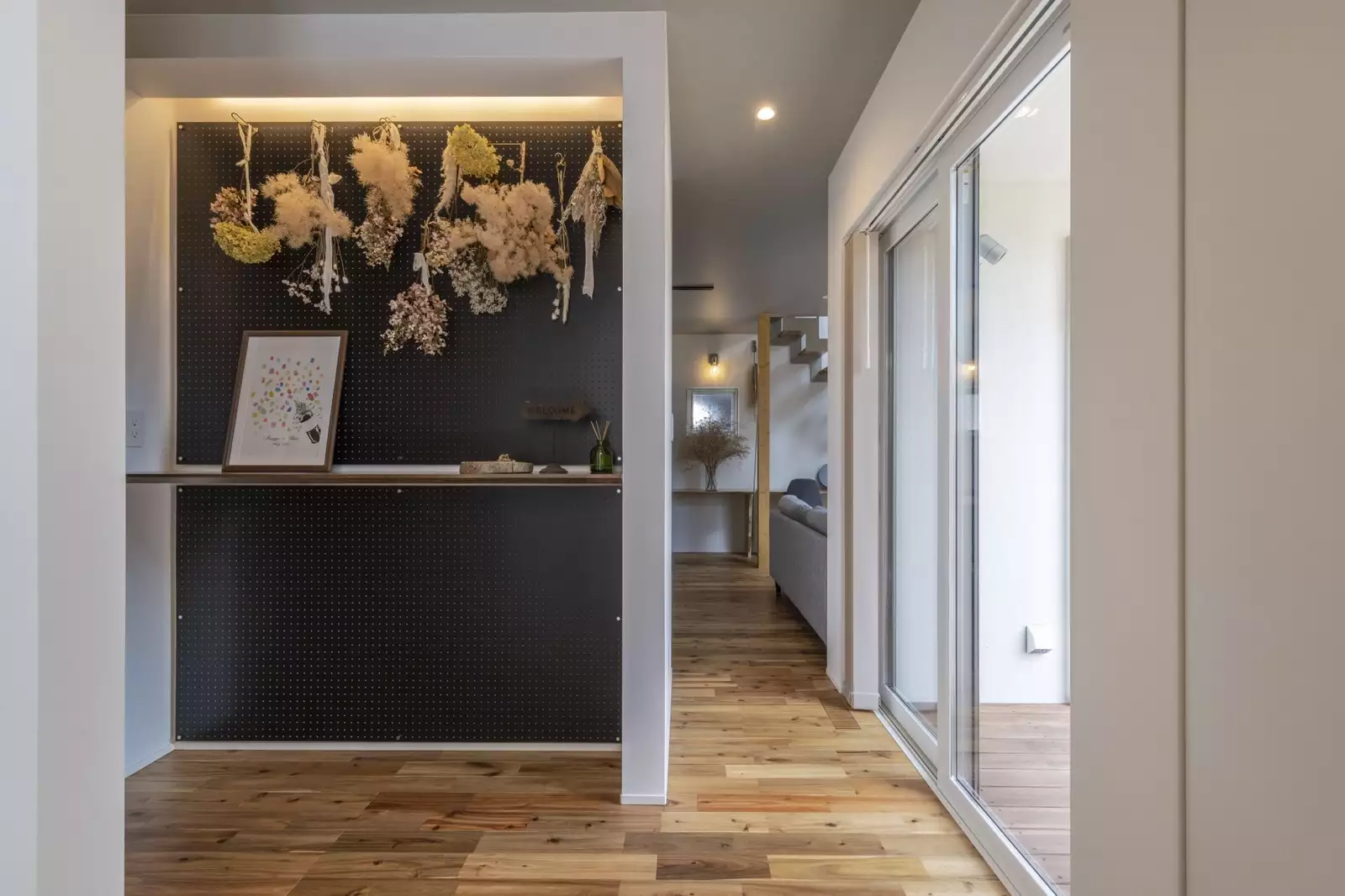 自然素材を活かした家族が落ち着ける空間