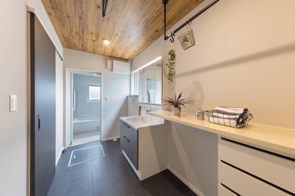 家事がはかどる、 快適ランドリールーム